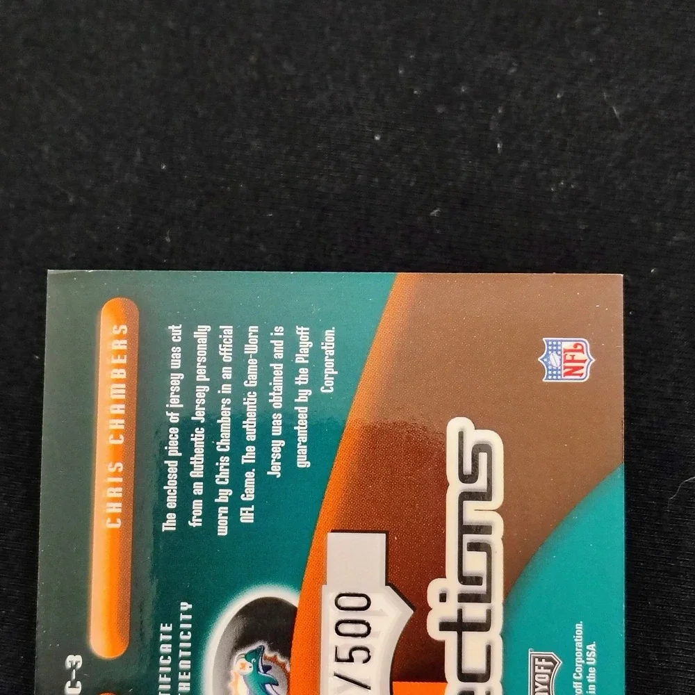 2002 Playoff Prestige Connections #C-3 Jay Fiedler Chris Chambers Miami Dolphins